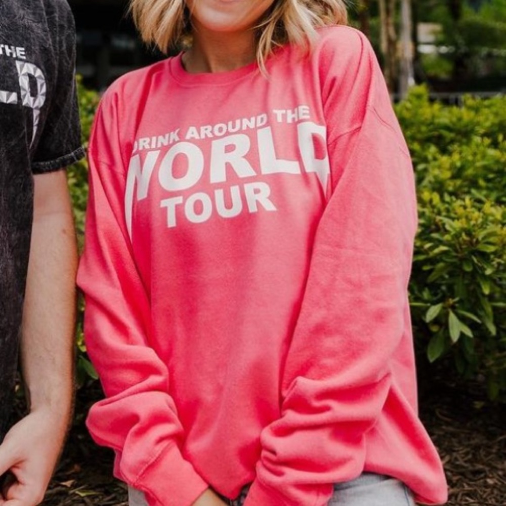 The lost bros DRINK AROUND THE WORLD sweatshirt